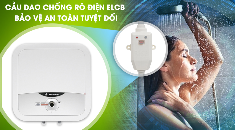 Cầu dao chống rò điện ELCB - Bình nóng lạnh Ariston AN2 RS 15 lít