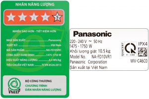 May Giat Panasonic Inverter 10.5 Kg NA FD10VR1BV