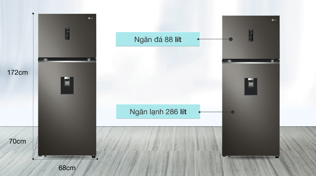 Tủ lạnh LG Inverter 374 lít GN-D372BLA Tủ lạnh LG Inverter 374 lít GN-D372BLA