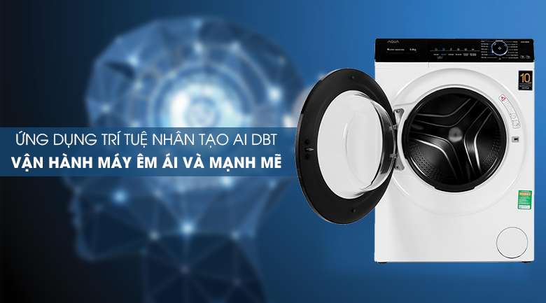 Máy giặt Aqua Inverter 8 KG AQD-A800F W