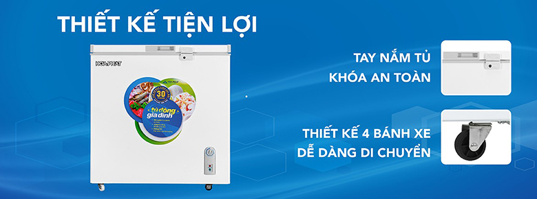 Tủ đông Hòa Phát 162 lít HCF 336S1Đ1