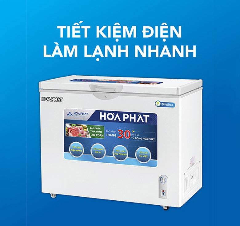 Tủ đông Hòa Phát Inverter 252 lít HCFI 516S1Đ1