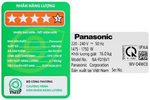 May Giat Panasonic Inverter 16 Kg Na Fd16v1brv