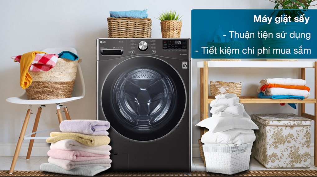 Máy giặt sấy LG Inverter 21 kg F2721HVRB