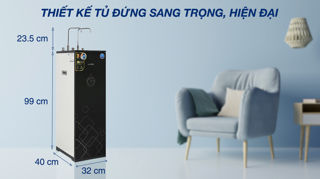 Máy lọc nước RO nóng nguội lạnh Karofi KAD-X39 10 lõi
