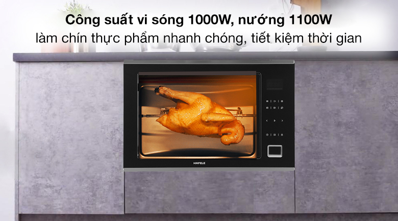 Lò vi sóng có nướng lắp âm Hafele HM-B38C (538.01.111) 32 lít