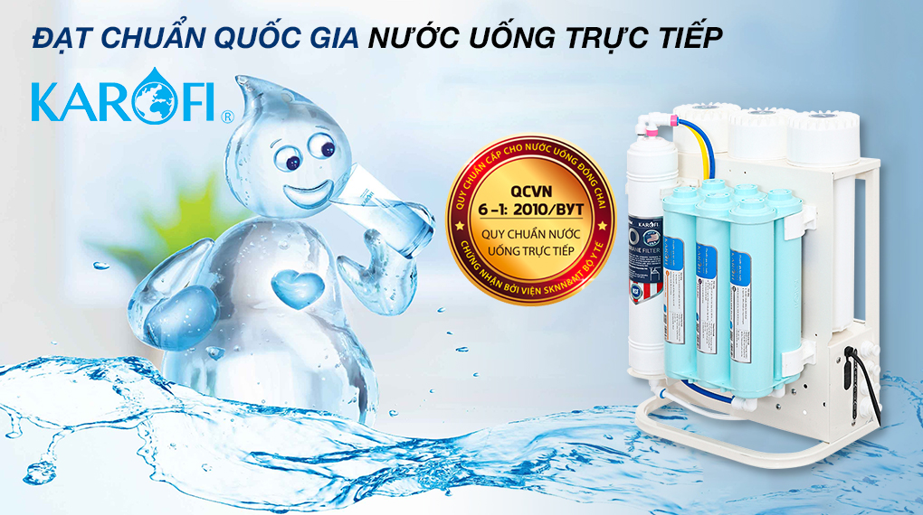 Máy lọc nước RO âm tủ Karofi KAQ-U06 10 lõi