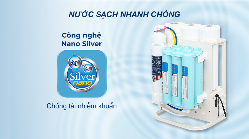 Máy lọc nước RO âm tủ Karofi KAQ-U06 10 lõi