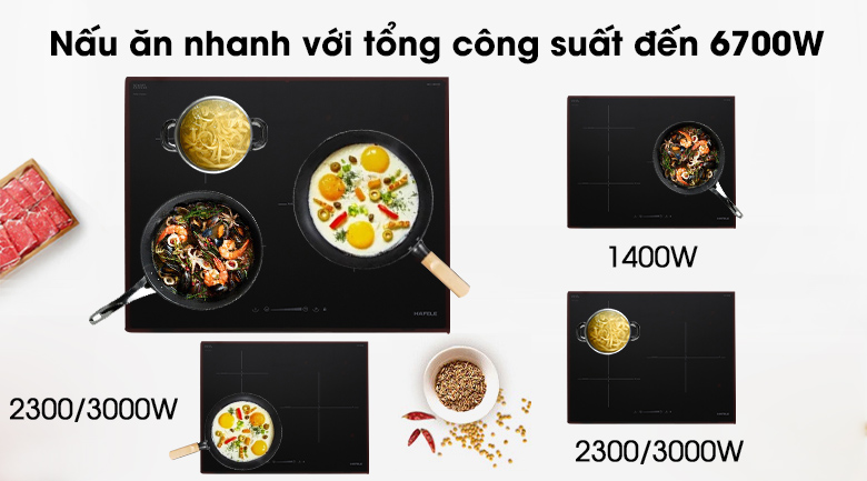 Bếp từ 3 vùng nấu lắp âm Hafele HC-I603D (536.61.631)
