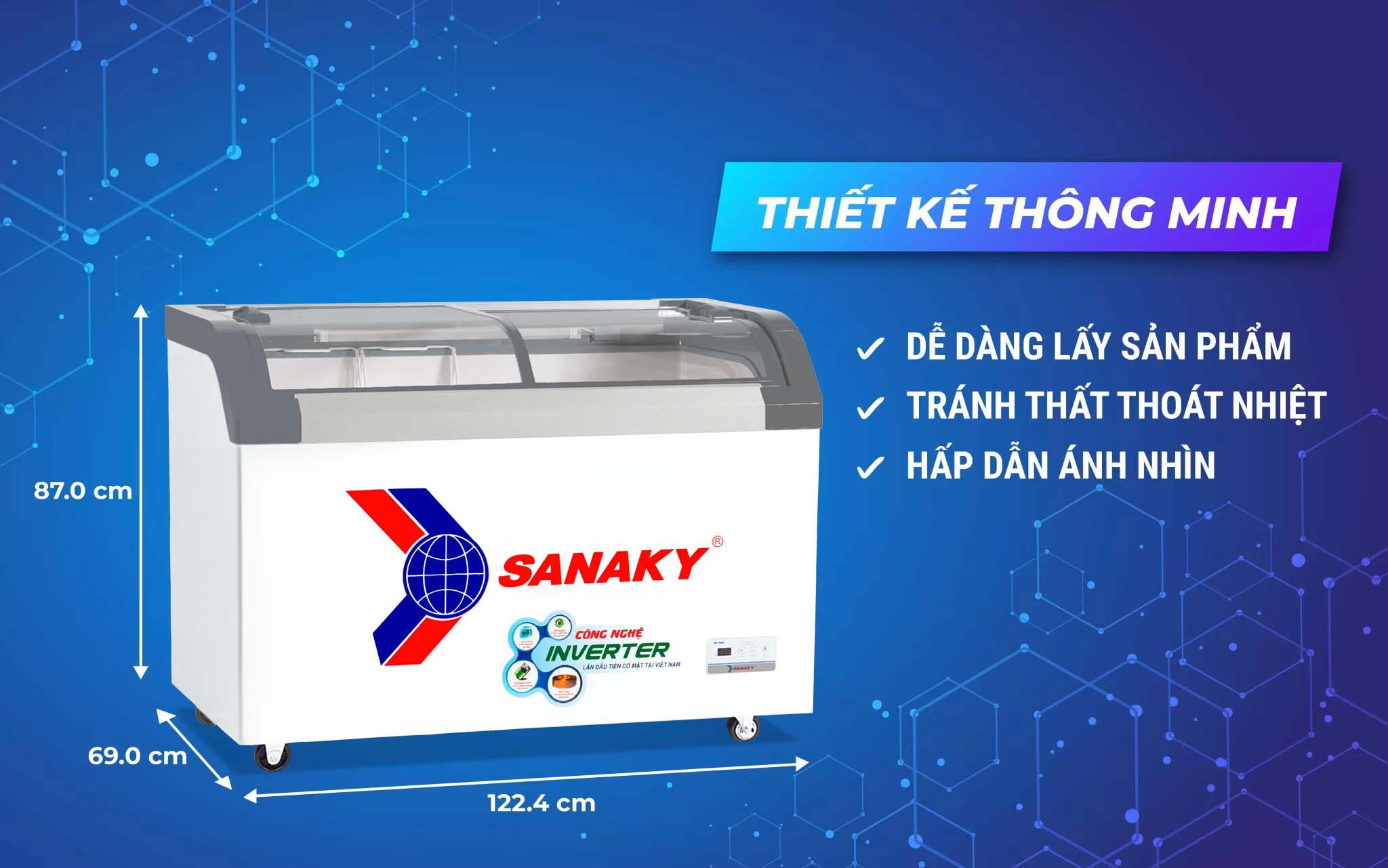 Tủ đông Sanaky inverter 350 lít VH-4899K3B