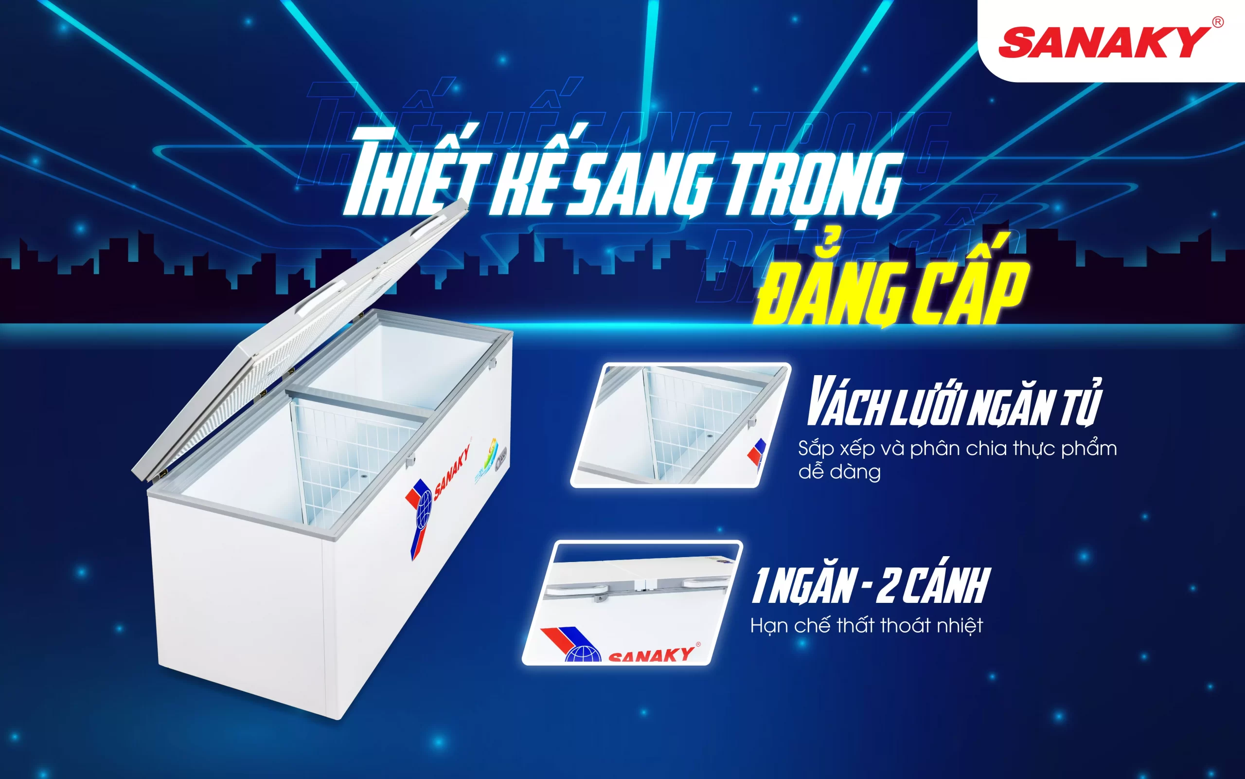 Tủ đông Sanaky 410 lít VH-5699HYK