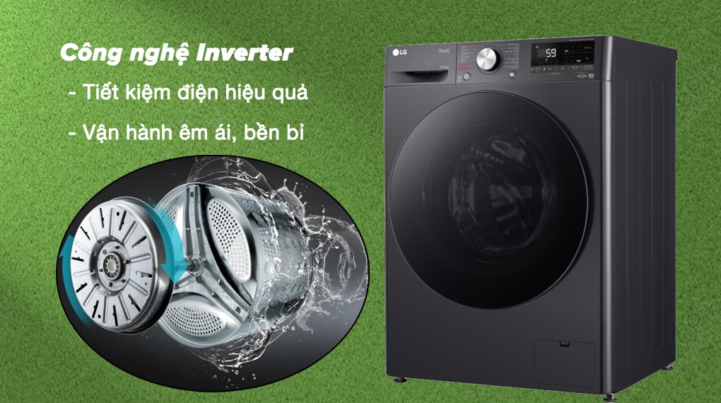 Máy giặt sấy LG Inverter giặt 10 kg - sấy 6 kg FV1410D4M1