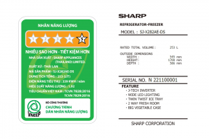 Tu Lanh Sharp Inverter 253 Lit Sj X282ae Ds