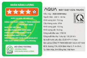 Máy giặt Aqua Inverter 10 kg AQD-DDW1000J BK