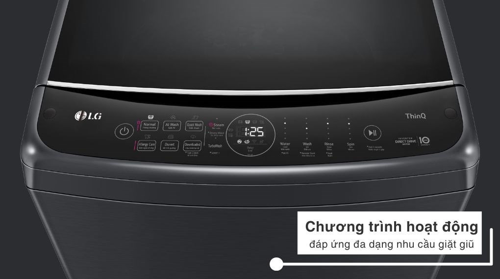 Máy giặt LG AI DD Inverter 17 kg TV2517SV7J - chương trình hoạt động