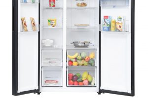 Tủ lạnh Aqua Inverter 550 lít Side By Side AQR-S612XA(WCB)