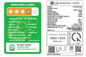 Tủ lạnh LG Inverter 459 lít LTD46SVMA