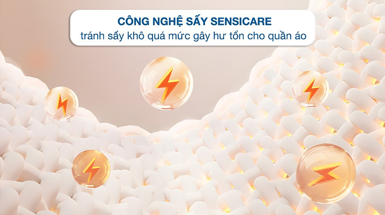 Máy sấy bơm nhiệt ELECTROLUX 8 kg EDH803J5WC - Công nghệ sấy SensiCare