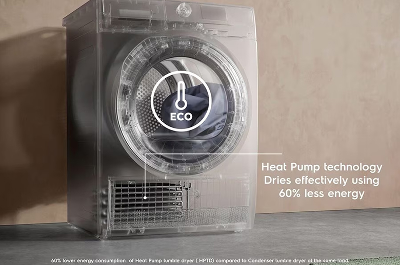 Máy Sấy ELECTROLUX EDH902R9SC - Tiết kiệm tới 60% năng lượng