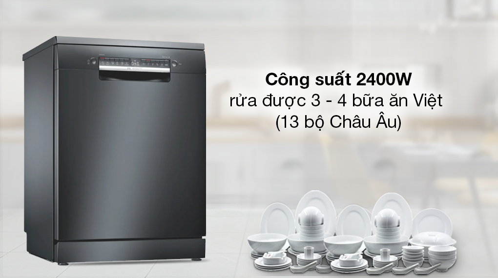 Máy rửa chén độc lập Bosch SMS4IKC62T - Công suất - Độ ồn