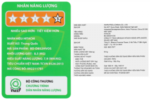 Máy giặt sấy Hitachi Inverter giặt 8.5 kg - sấy 5 kg BD-D852HVOS