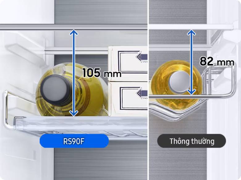 Tủ lạnh Samsung Inverter 615 lít Side By Side RS90F65D2FSV - ngăn lấy nước rộng rãi