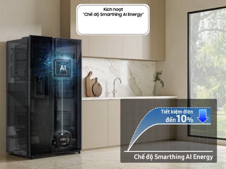  Tủ lạnh Samsung Inverter 634 lít Side By Side RS80F65J2BSV - Kết nối thông minh SmartThings