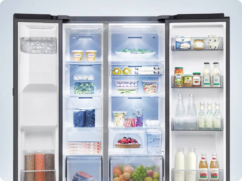 Tủ lạnh Samsung Inverter 635 lít Side By Side RS70F65K2FSV - Công nghệ All-around Cooling