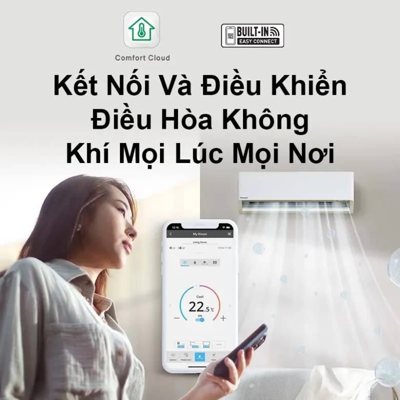 Điều hòa Panasonic 2 chiều Inverter 8.530 BTU CU/CS-XZ9BKH-8 - điều khiển mọi lúc , mọi nơi
