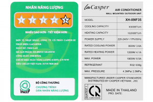 Máy lạnh 2 chiều Casper Inverter 1 HP XH-09IF35