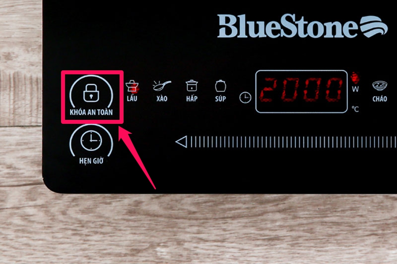 Có khóa an toàn tiện dụng - Bếp từ BlueStone ICB-6619