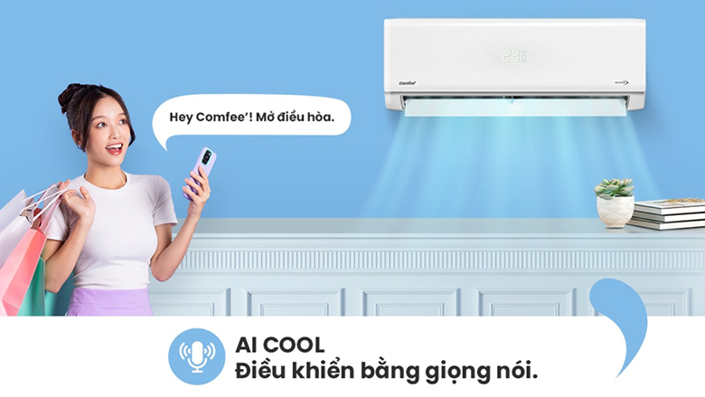 Công nghệ AI Cool - Điều hòa Comfee 1 chiều 9000 BTU CFS-10FWF