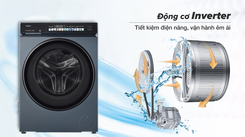 Máy giặt Aqua Inverter 10 kg AW10-BD4377U1L(GN) - Hoạt động mạnh mẽ, tiết kiệm năng lượng