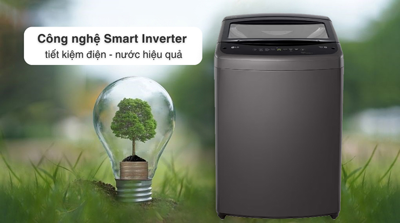 Máy giặt LG Inverter 15 kg T2515VBTB lồng đứng - Công nghệ Smart Inverter tiết kiệm điện