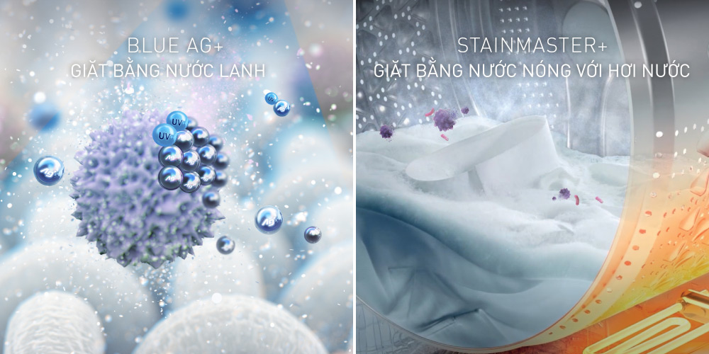 Công nghệ Blue Ag+ và StainMaster+ diệt khuẩn