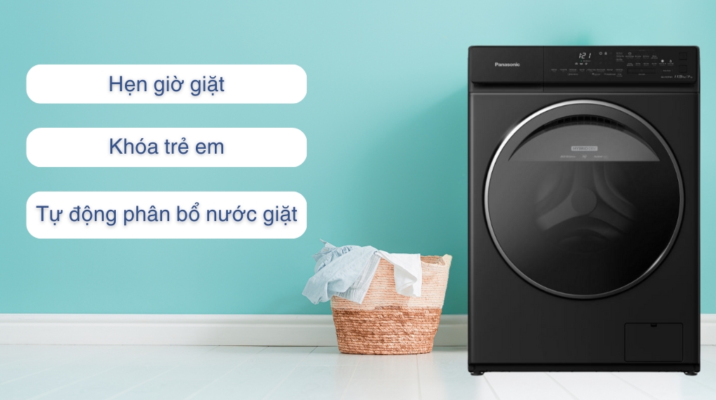 Máy giặt sấy Panasonic Inverter 11.5 kg - 7 kg NA-S157FW1BV - Tiện ích