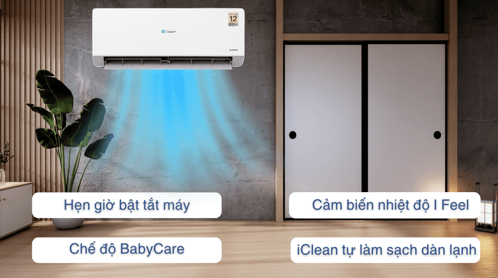 Máy lạnh Casper Inverter 1 HP QC-09IU36A - Tiện ích