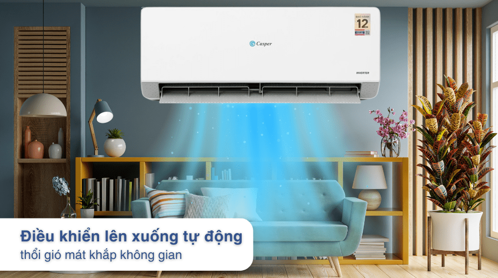 Máy lạnh Casper Inverter 1 HP QC-09IU36A - Cơ chế thổi gió