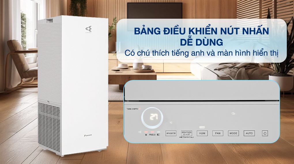 Điều khiển - Máy lọc không khí Daikin MCK70ZVM7-W 82W