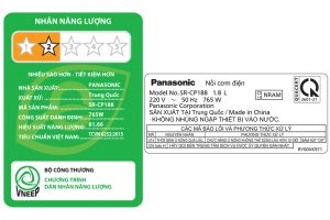 Nồi cơm điện tử Panasonic 1.8 lít SR-CP188NRAM