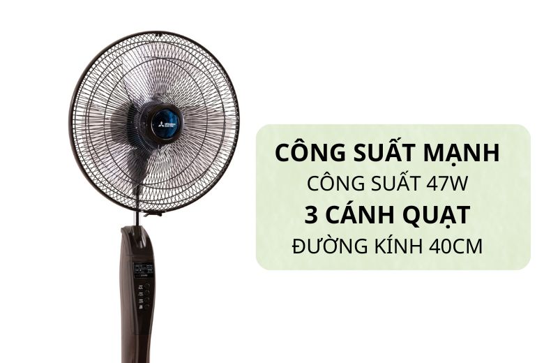  Quạt cây Mitsubishi LV16-RB CY-BW màu nâu-2