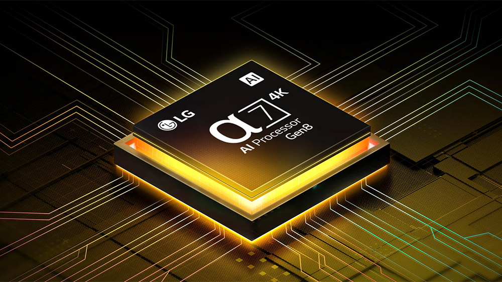 Bộ xử lý α7 AI 4K Gen8 Tivi LG AI 4K 75 Inch 75UA8450PSA