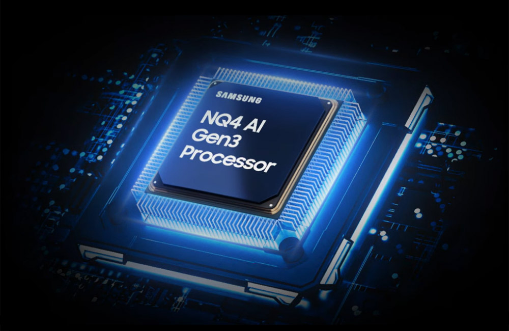 Smart Tivi Samsung QA55S90F sử dụng vi xử lý AI NQ4 thế hệ 3.0