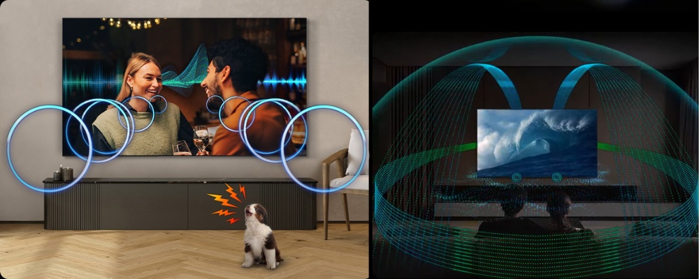 Công nghệ Dolby Atmos và Active Voice Amplifier Pro của Smart Tivi Samsung QA83S90F