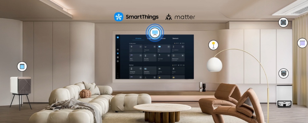 Điều khiển Smart Tivi Samsung QA83S90F bằng điện thoại qua ứng dụng SmartThings