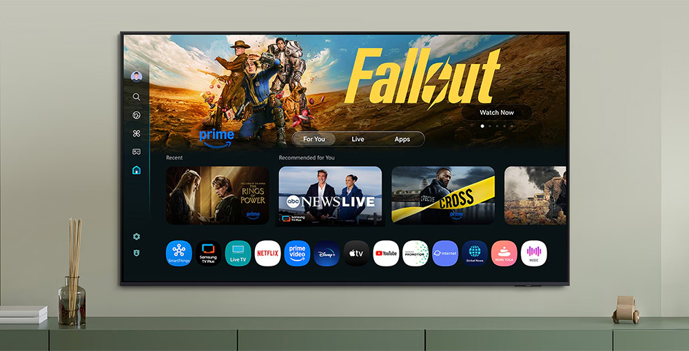 Hệ điều hành One UI Tizen Tivi Samsung QLED 4K Vision AI 85 Inch QA85Q8F