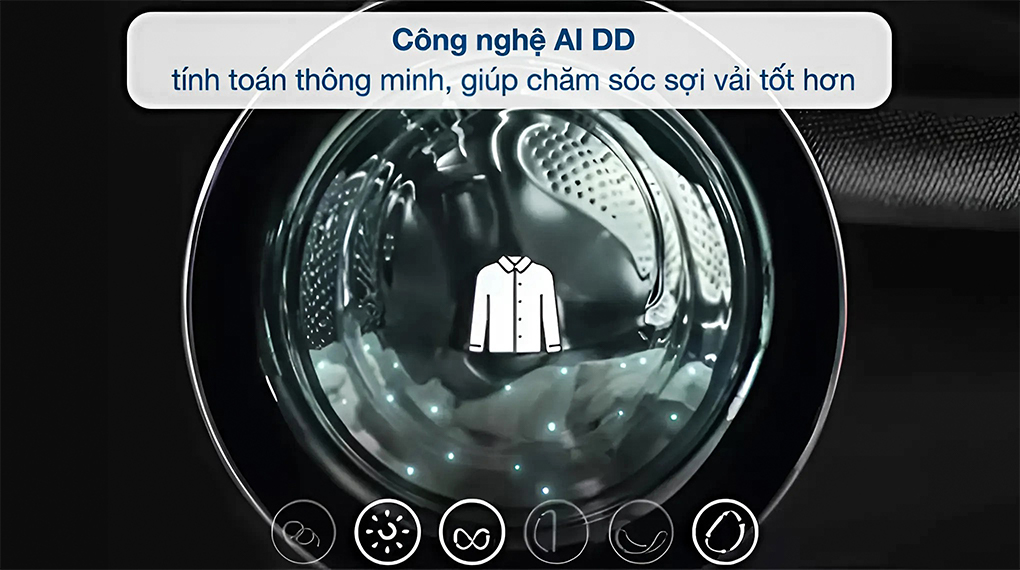 Công nghệ AI DD - Tháp giặt sấy LG WashTower Inverter giặt 14 kg - sấy 10 kg WT1410NHEG