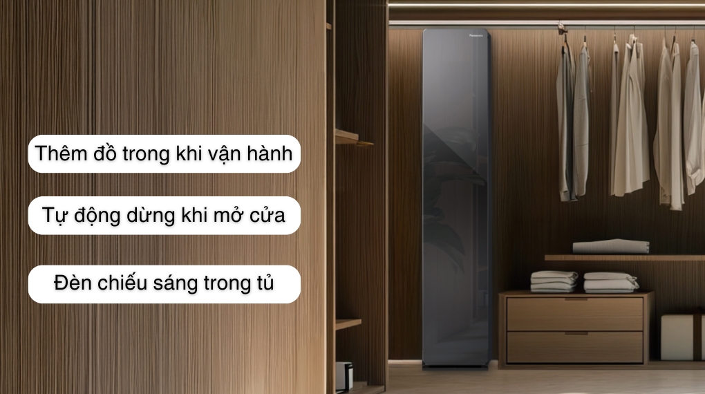 Tủ chăm sóc quần áo thông minh Panasonic 3 móc HCC-R340ARXV - Tiện ích