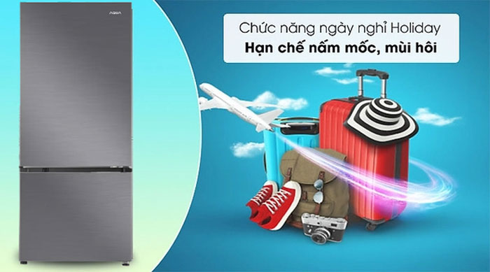 Chức năng ngày nghỉ trên tủ lạnh Aqua Cấu tạo của tủ lạnh Aqua AQR-T390FA(WGM) 