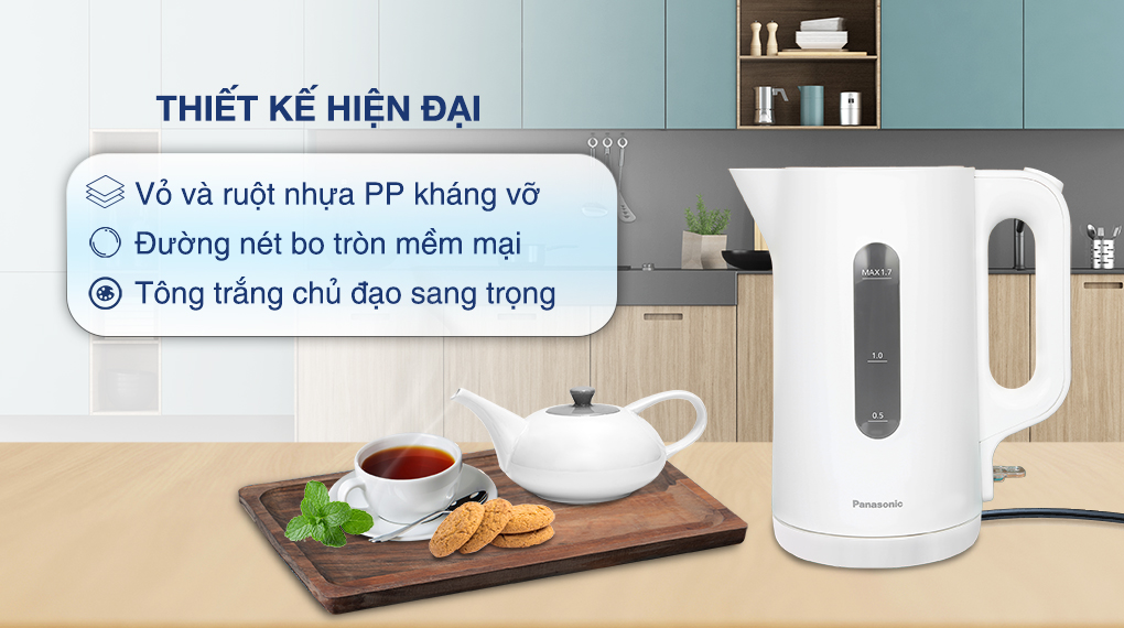 Bình đun siêu tốc Panasonic NC-K101WRA - Thiết kế